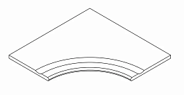 Бортик Фоссил Сэнд 30x120 с выемкой закругленный  (620090001413)