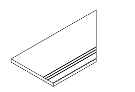 Бортик Магма Сильвер 30x60 грип правый (620090001381)