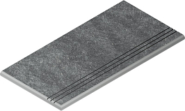 Ступень Дженезис Силвер закруглённая грип левая 30x60 X2 (620040000094)