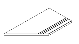 Бортик Фоссил Блэк 30x120 грип левый (620090001456)