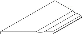 Бортик Авангард Пьюр 30x120 с выемкой закруглённый левый (620090001158)