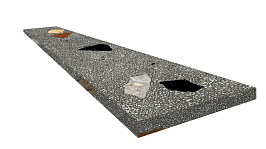 Ступень Палладио Блэк 33x120 угловая правая