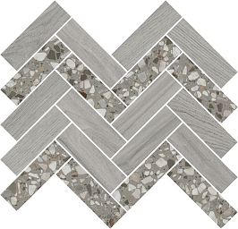 T042/SG5267 Монтиони мозаичный серый 34х35,5x0,9 декор