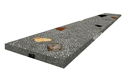 Ступень Палладио Блэк 33x120 угловая левая
