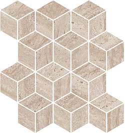KMD2MSM016BR Про Травертин мозаичный бежевый матовый обрезной 34,5x37x0,9 декор