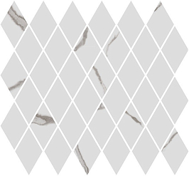 T054/48022 Монте Тиберио мозаичный белый глянцевый 37,5x35x1 декор