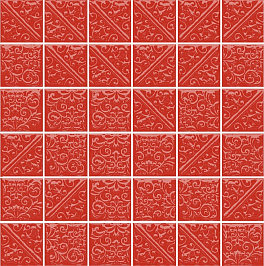 21024 Ла-Виллет красный 30,1*30,1 керамическая плитка мозаичная