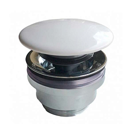 DRR.1/WHT Донный клапан с керамической крышкой для раковин PLAZA