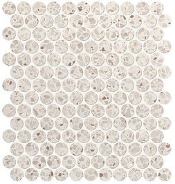 Мозаика Glim Gemme Bianco Round Mosaico Matt (fRO9)