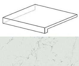 Ступень Marvel Carrara Pure Scalino Ang. SX (ATEC) 