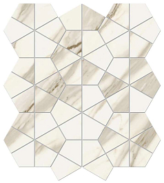Мозаика Marvel Meraviglia Calacatta Bernini Hexagon Lapp. (AJQZ) 