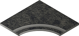 Бортик Рум Блэк 60x60 с выемкой угловой закруглённый 30 X2 (620090000662)