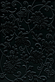8217 Аджанта цветы черный керамическая плитка
