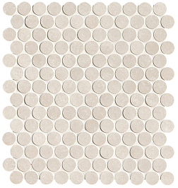 Мозаика Nobu White Gres Round Mosaico Matt (fRNM)